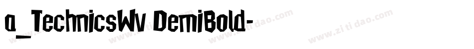a_TechnicsWv DemiBold字体转换
